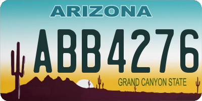 AZ license plate ABB4276