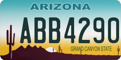 AZ license plate ABB4290