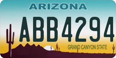 AZ license plate ABB4294