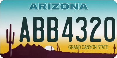 AZ license plate ABB4320