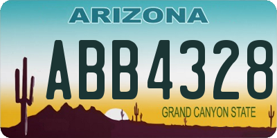 AZ license plate ABB4328