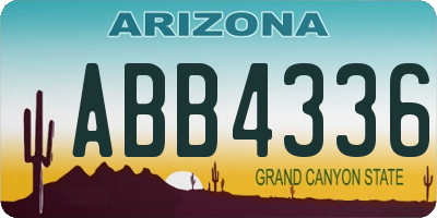 AZ license plate ABB4336