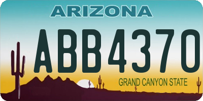 AZ license plate ABB4370