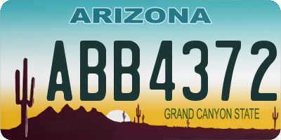 AZ license plate ABB4372