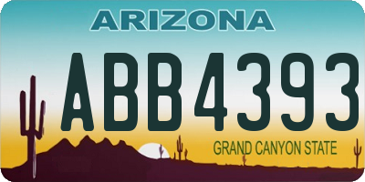 AZ license plate ABB4393