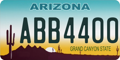 AZ license plate ABB4400