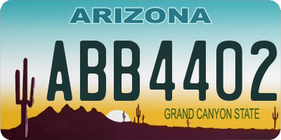 AZ license plate ABB4402