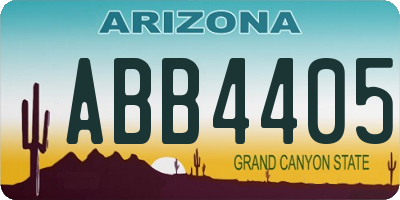 AZ license plate ABB4405