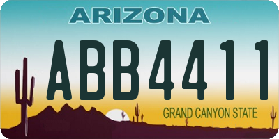 AZ license plate ABB4411