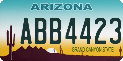 AZ license plate ABB4423