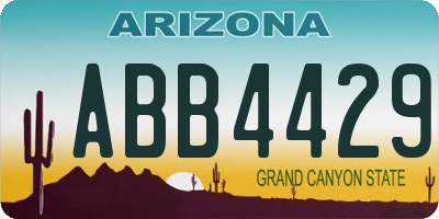 AZ license plate ABB4429