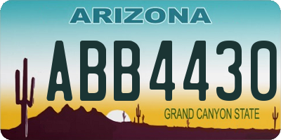 AZ license plate ABB4430