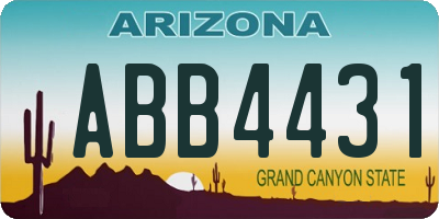 AZ license plate ABB4431