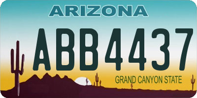 AZ license plate ABB4437