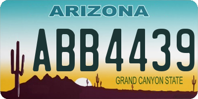 AZ license plate ABB4439