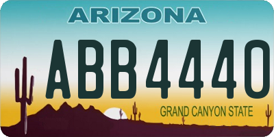 AZ license plate ABB4440