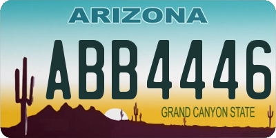 AZ license plate ABB4446