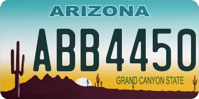 AZ license plate ABB4450