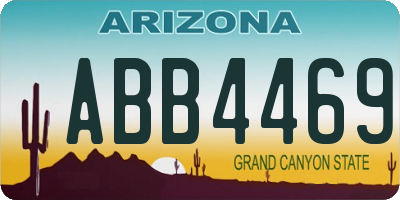 AZ license plate ABB4469