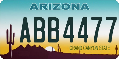 AZ license plate ABB4477