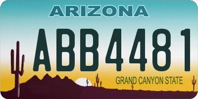AZ license plate ABB4481