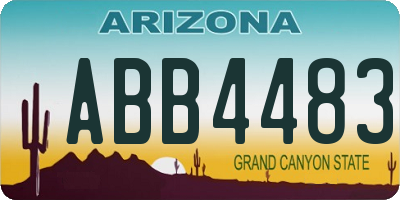 AZ license plate ABB4483