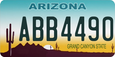 AZ license plate ABB4490