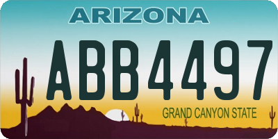 AZ license plate ABB4497