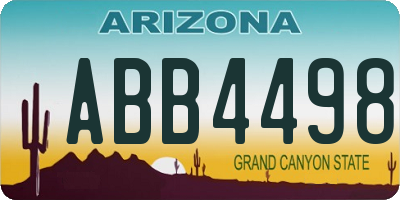 AZ license plate ABB4498