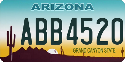 AZ license plate ABB4520