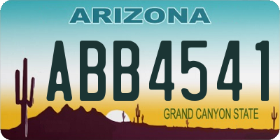AZ license plate ABB4541