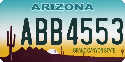 AZ license plate ABB4553