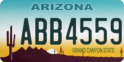 AZ license plate ABB4559