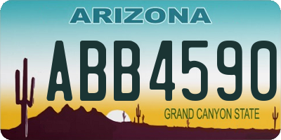 AZ license plate ABB4590