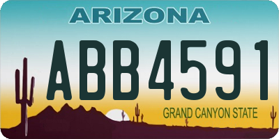 AZ license plate ABB4591