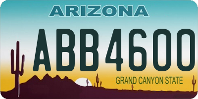 AZ license plate ABB4600