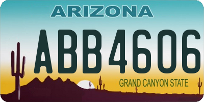 AZ license plate ABB4606