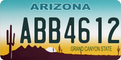 AZ license plate ABB4612