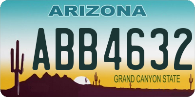 AZ license plate ABB4632