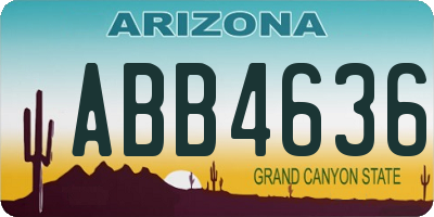 AZ license plate ABB4636