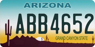 AZ license plate ABB4652