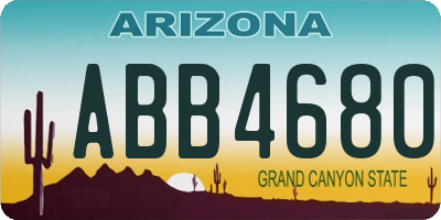 AZ license plate ABB4680