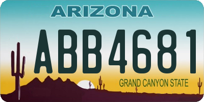 AZ license plate ABB4681