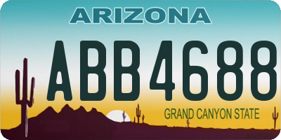 AZ license plate ABB4688