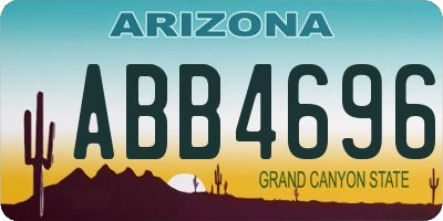 AZ license plate ABB4696