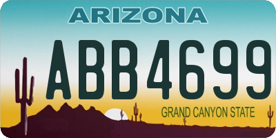 AZ license plate ABB4699