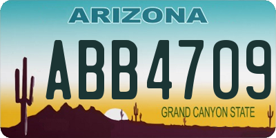 AZ license plate ABB4709
