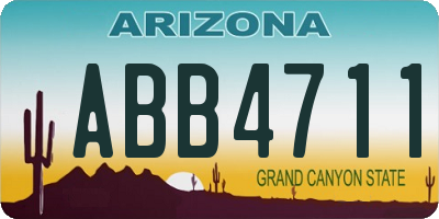 AZ license plate ABB4711