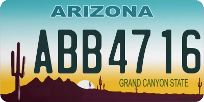 AZ license plate ABB4716