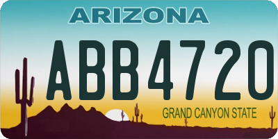 AZ license plate ABB4720